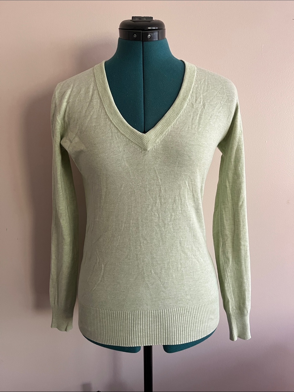 J. Crew Light Green/ V-Neck Sweater